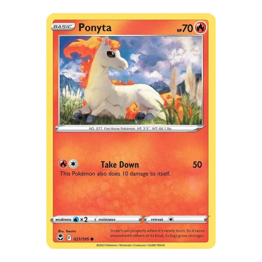 SWSH12: Silver Tempest (SWSH12) - Ponyta (#021/195) (Near Mint)