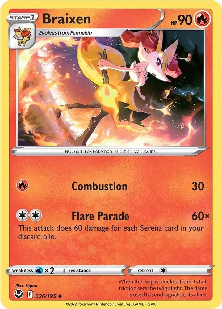 SWSH12: Silver Tempest (SWSH12) - Braixen (#026/195, Uncommon) ()