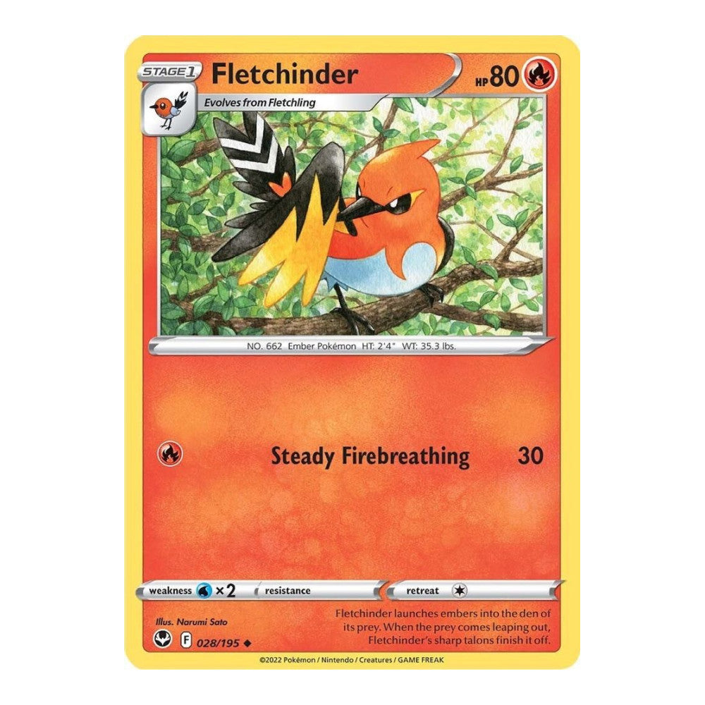 SWSH12: Silver Tempest (SWSH12) - Fletchinder (#028/195) (Near Mint)