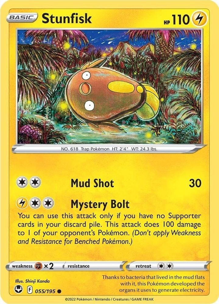 SWSH12: Silver Tempest (SWSH12) - Stunfisk (#055/195, Common) ()
