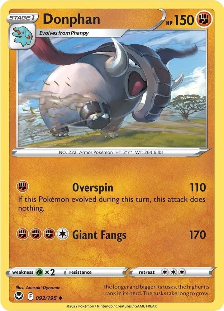 SWSH12: Silver Tempest (SWSH12) - Donphan (#092/195, Uncommon) ()