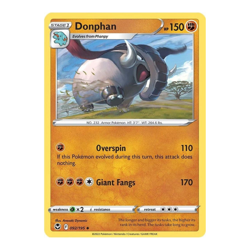 SWSH12: Silver Tempest (SWSH12) - Donphan (#092/195) (Near Mint)