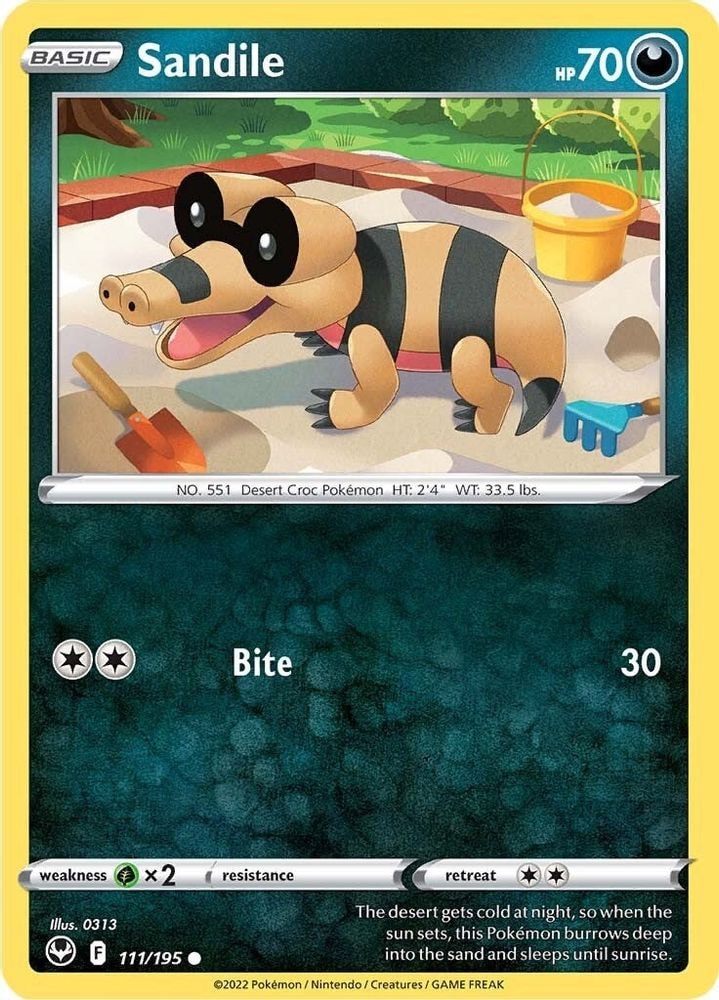 SWSH12: Silver Tempest (SWSH12) - Sandile (#111/195, Common) ()
