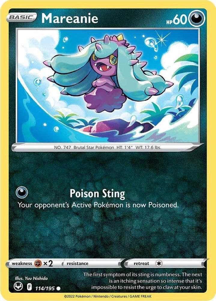 SWSH12: Silver Tempest (SWSH12) - Mareanie (#114/195, Common) ()