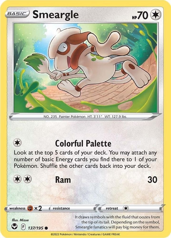 SWSH12: Silver Tempest (SWSH12) - Smeargle (#137/195, Common) ()