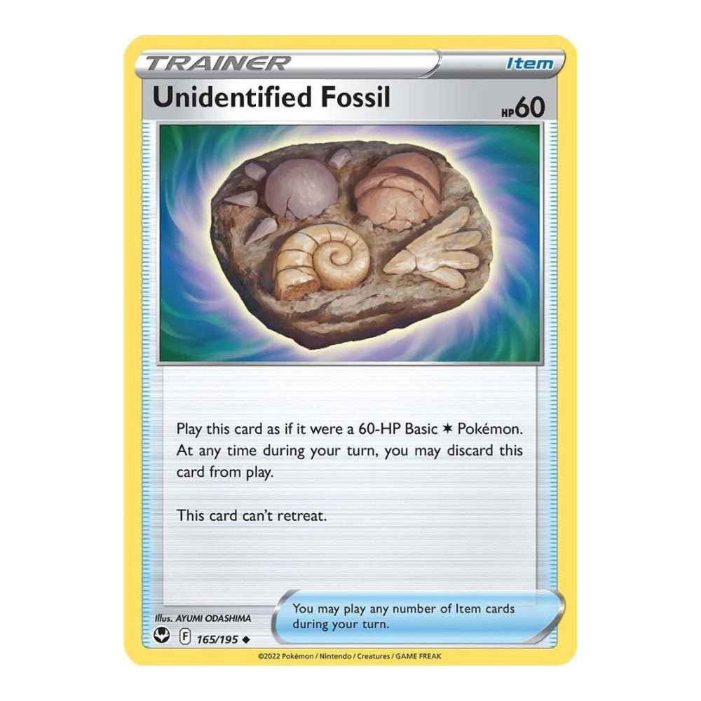 SWSH12: Silver Tempest (SWSH12) - Unidentified Fossil (#165/195) (Near Mint)