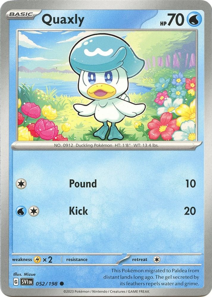 SV01: Scarlet & Violet Base Set (SVI) - Quaxly (#052/198, Common) ()