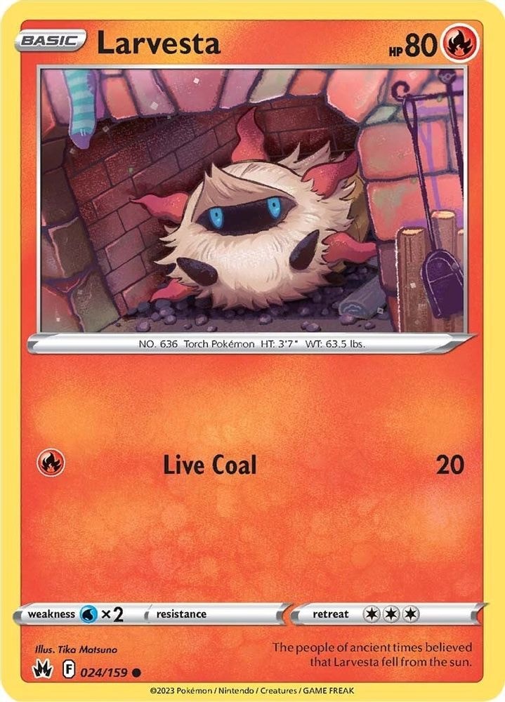 SWSH: Crown Zenith (CRZ) - Larvesta (#024/159, Common) ()