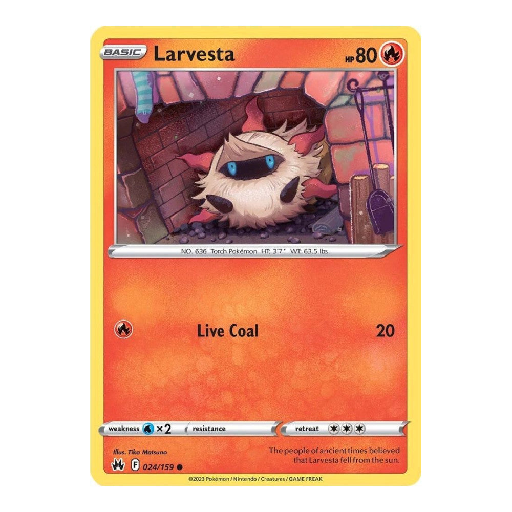 SWSH: Crown Zenith (CRZ) - Larvesta (#024/159) (Near Mint)