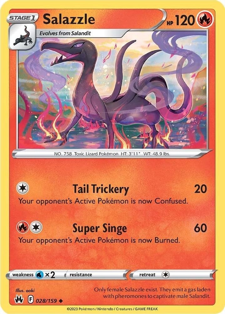 SWSH: Crown Zenith (CRZ) - Salazzle (#028/159, Uncommon) ()