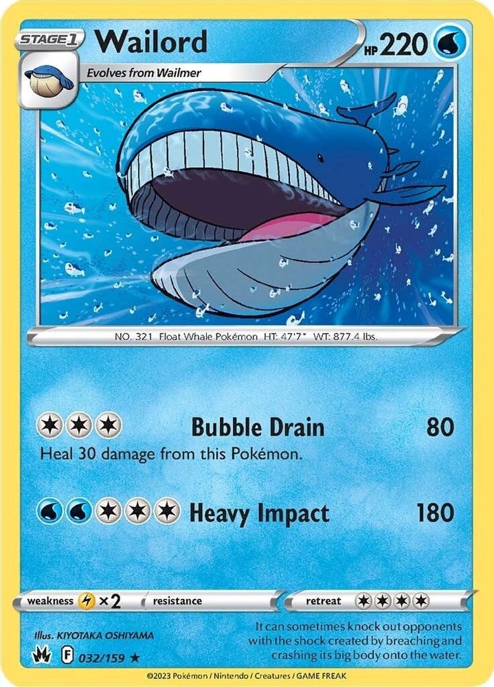 SWSH: Crown Zenith (CRZ) - Wailord (#032/159, Rare) ()