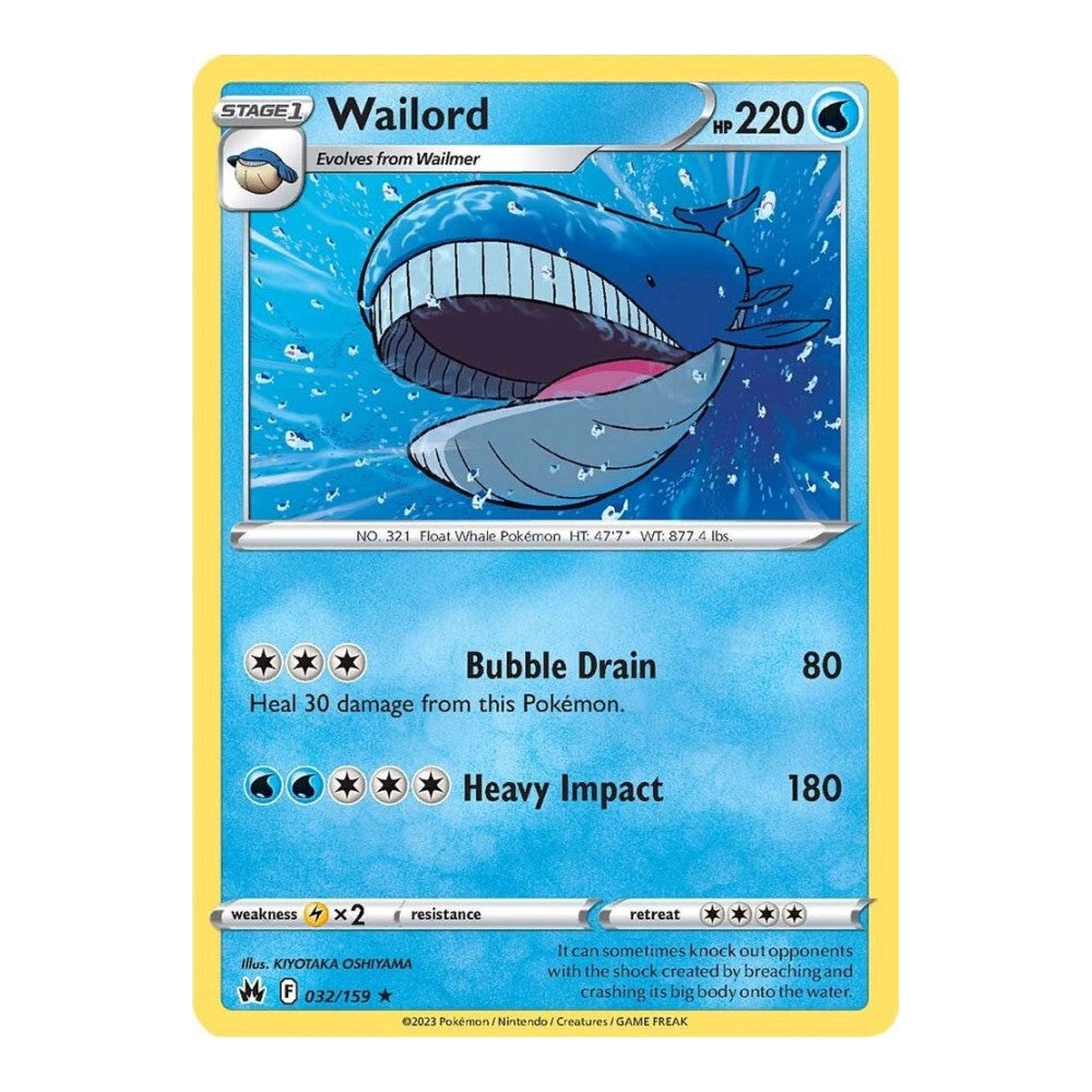 SWSH: Crown Zenith (CRZ) - Wailord (#032/159) (Near Mint)
