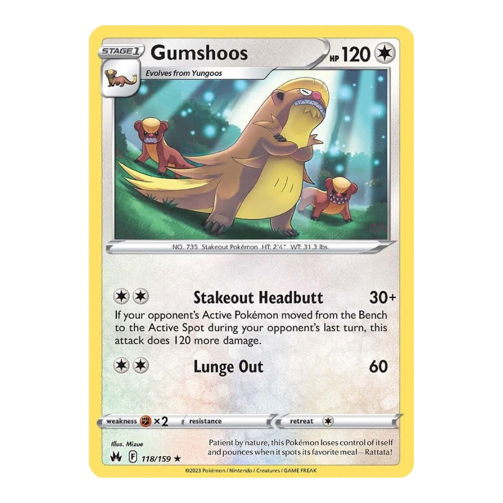 SWSH: Crown Zenith (CRZ) - Gumshoos (#118/159) (Near Mint)