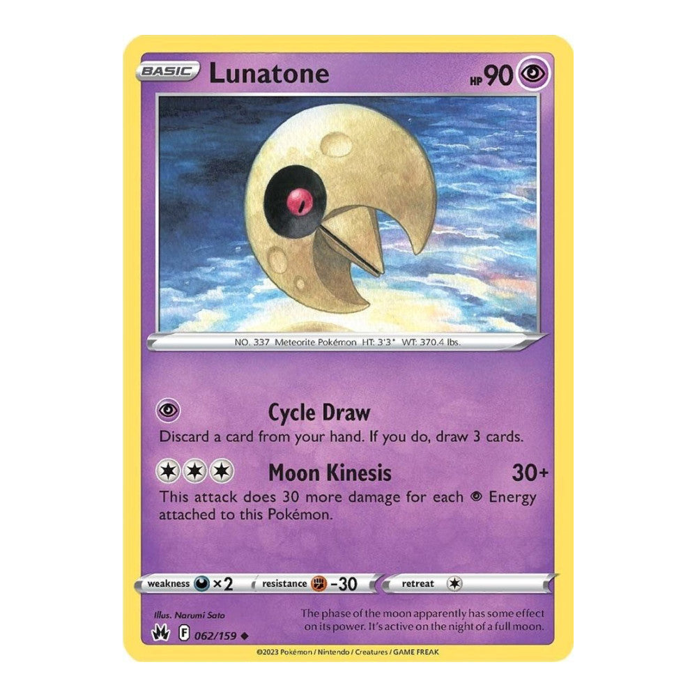 SWSH: Crown Zenith (CRZ) - Lunatone (#062/159) (Near Mint)