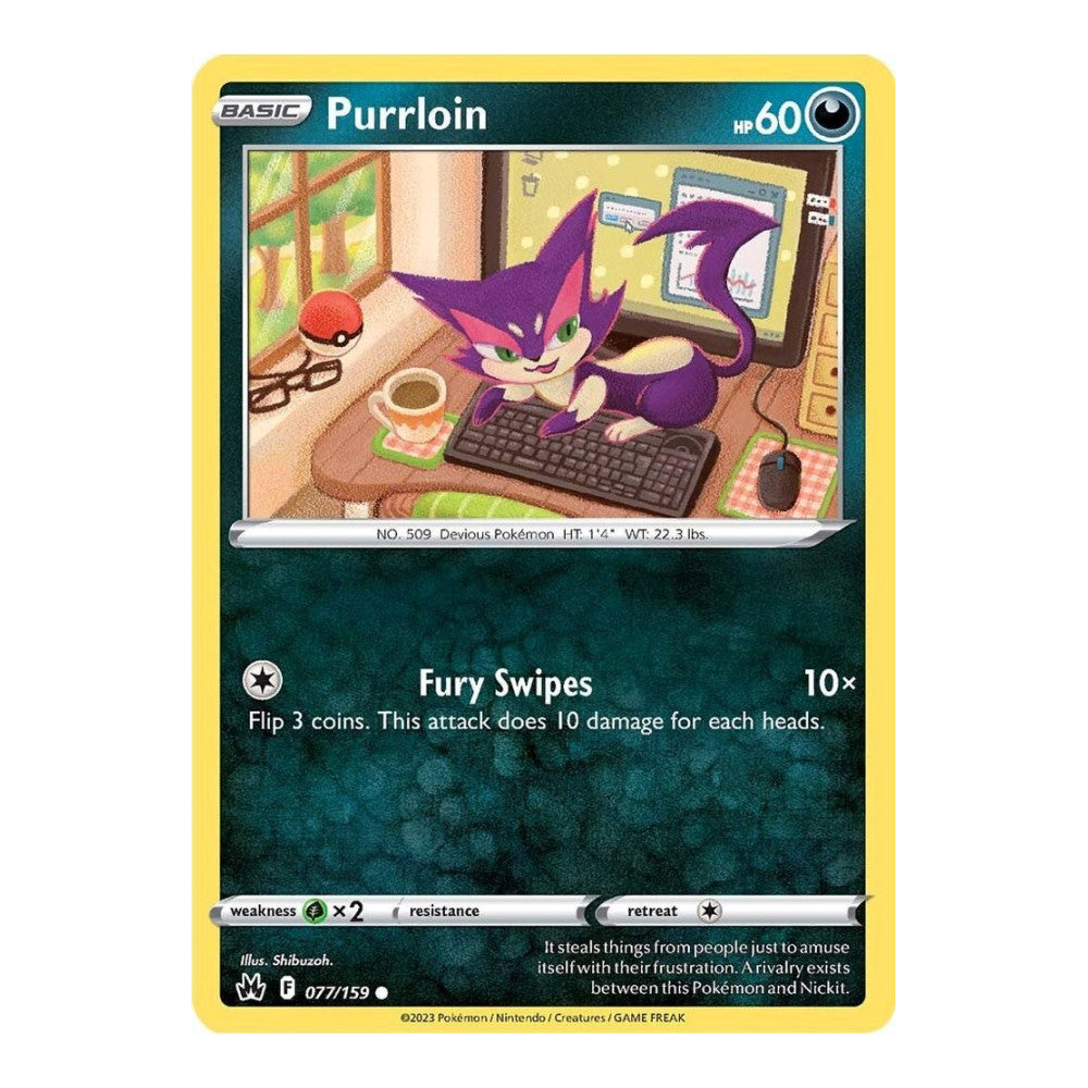 SWSH: Crown Zenith (CRZ) - Purrloin (#077/159) (Near Mint)