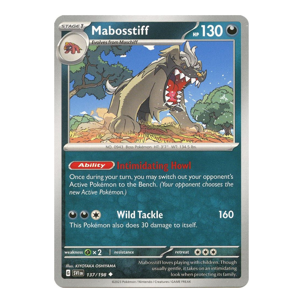 SV01: Scarlet & Violet Base Set (SVI) - Mabosstiff 137 198 (#137/198) (Near Mint)