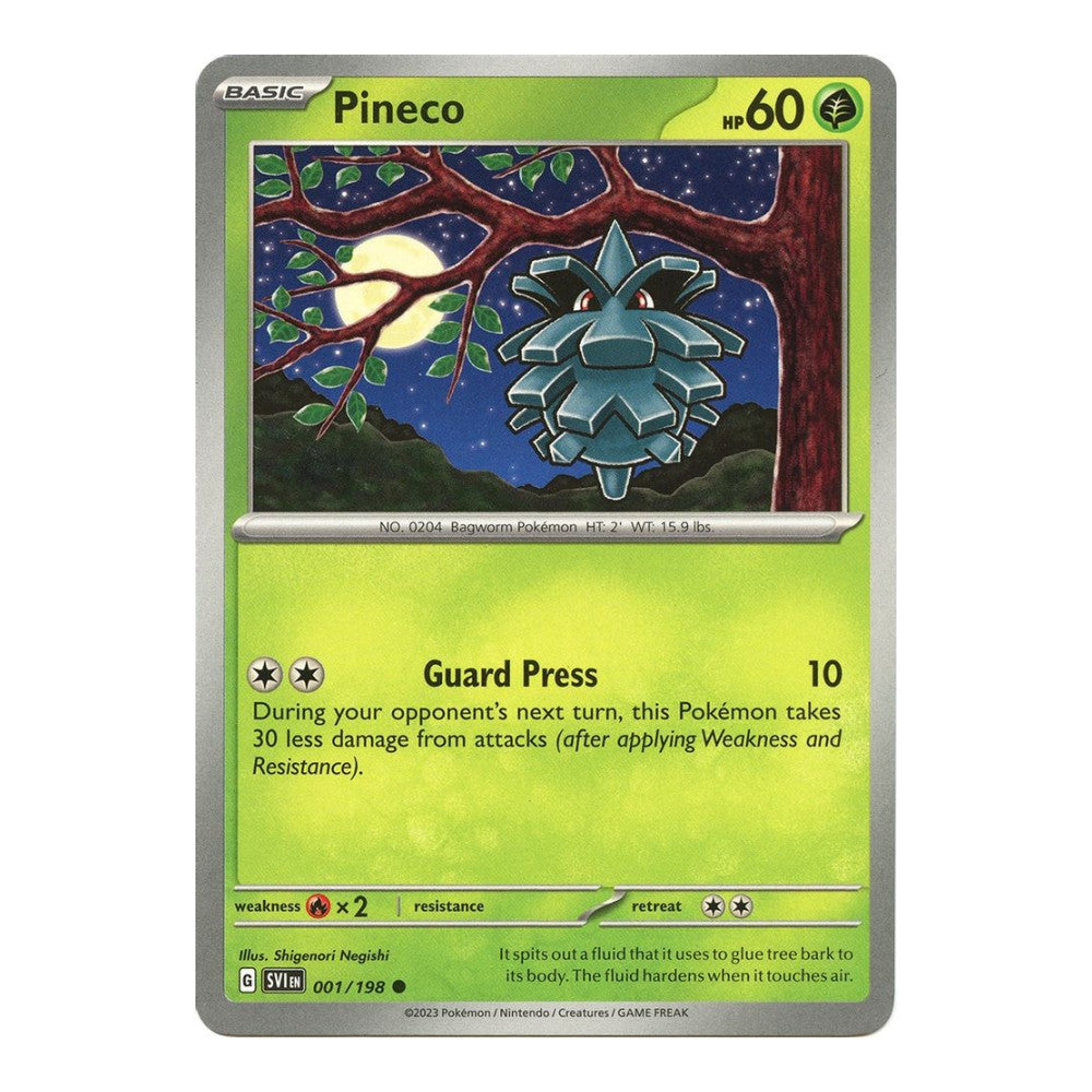 SV01: Scarlet & Violet Base Set (SVI) - Pineco (#001/198) (Near Mint)