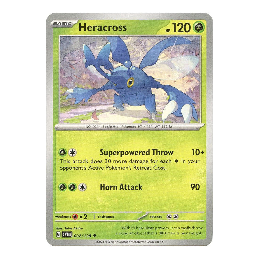 SV01: Scarlet & Violet Base Set (SVI) - Heracross (#002/198) (Near Mint)