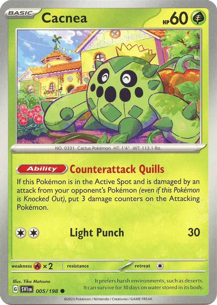 SV01: Scarlet & Violet Base Set (SVI) - Cacnea - 005/198 (#005/198, Common) ()