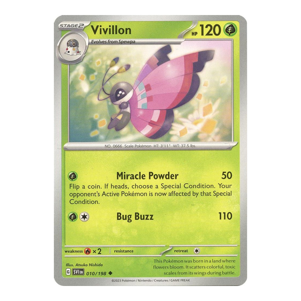 SV01: Scarlet & Violet Base Set (SVI) - Vivillon (#010/198) (Near Mint)