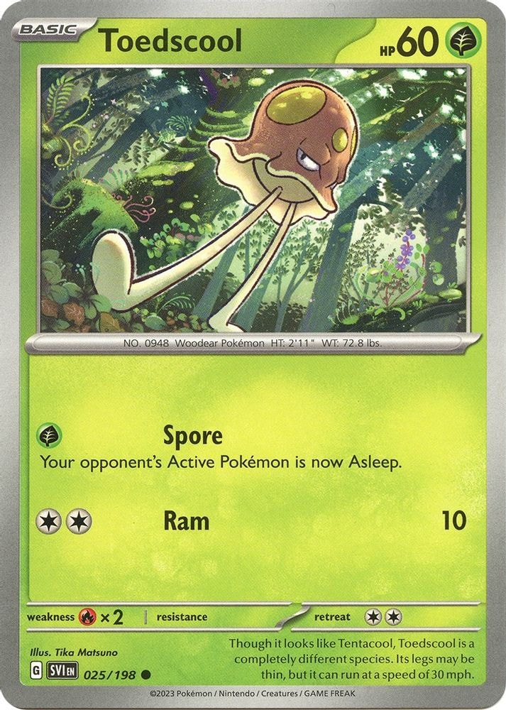 SV01: Scarlet & Violet Base Set (SVI) - Toedscool - 025/198 (#025/198, Common) ()