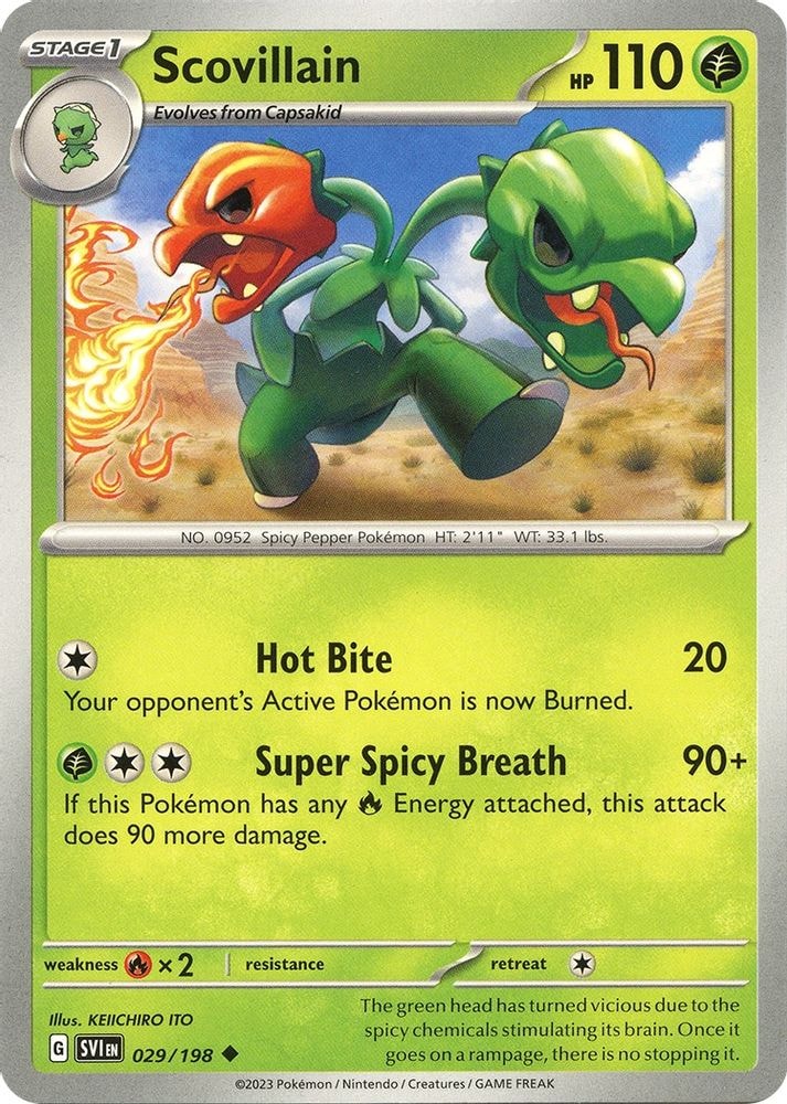 SV01: Scarlet & Violet Base Set (SVI) - Scovillain - 029/198 (#029/198, Uncommon) ()