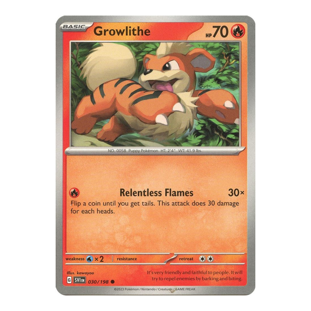 SV01: Scarlet & Violet Base Set (SVI) - Growlithe 030 198 (#030/198) (Near Mint)