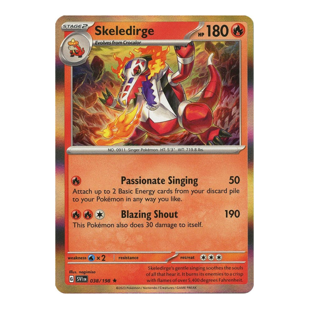 SV01: Scarlet & Violet Base Set (SVI) - Skeledirge (#038/198) (Near Mint)