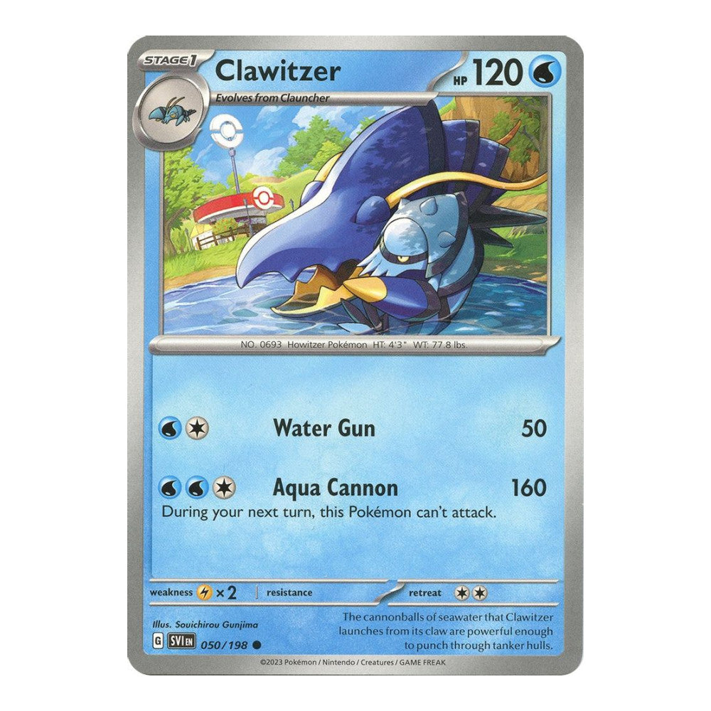SV01: Scarlet & Violet Base Set (SVI) - Clawitzer (#050/198) (Near Mint)