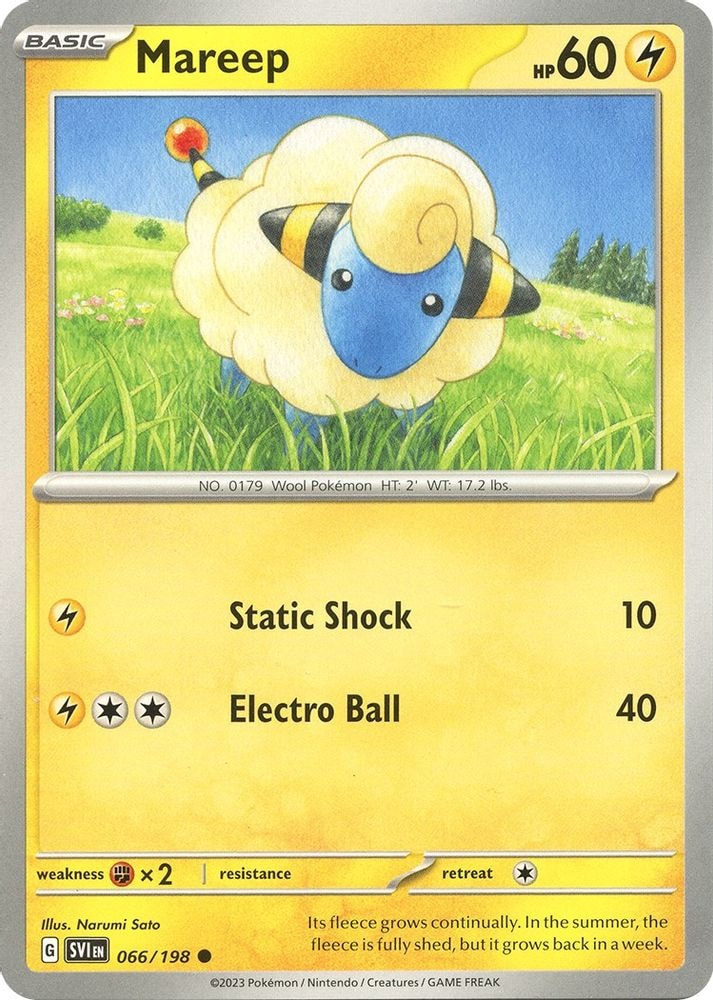 SV01: Scarlet & Violet Base Set (SVI) - Mareep (#066/198, Common) ()