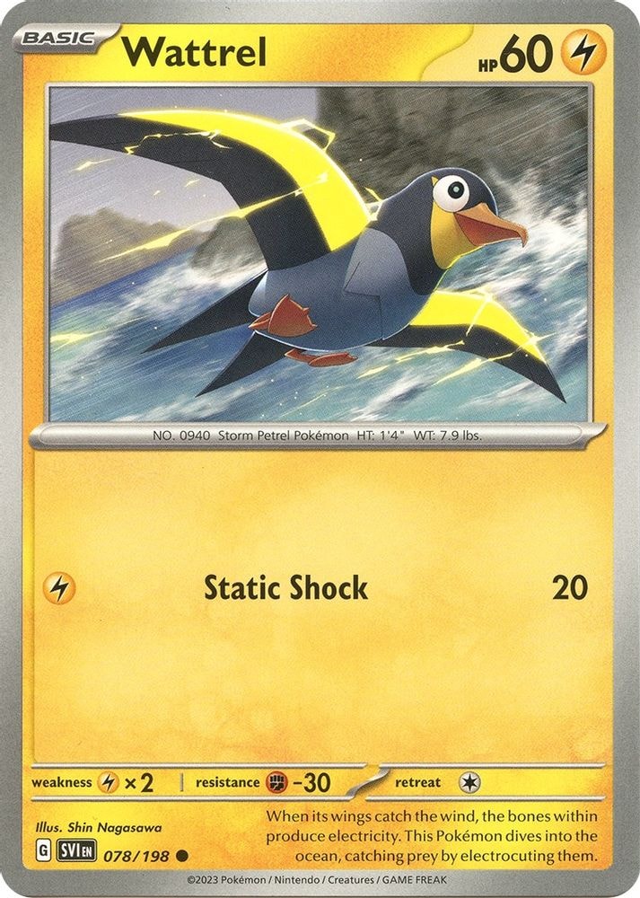 SV01: Scarlet & Violet Base Set (SVI) - Wattrel - 078/198 (#078/198, Common)