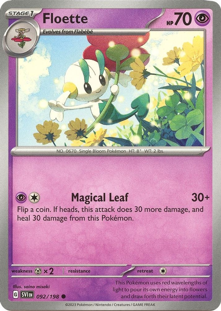 SV01: Scarlet & Violet Base Set (SVI) - Floette (#092/198, Common) ()