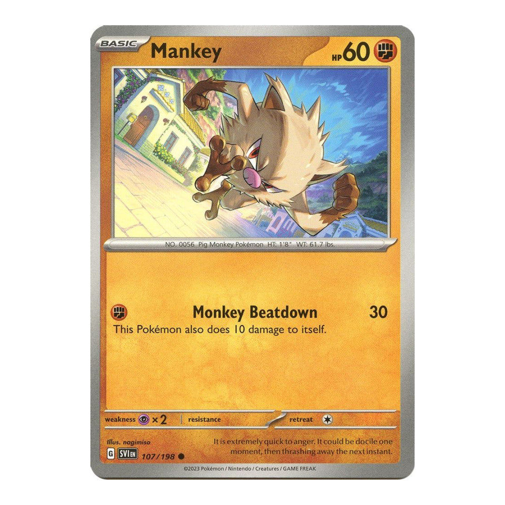 SV01: Scarlet & Violet Base Set (SVI) - Mankey (#107/198) (Near Mint)