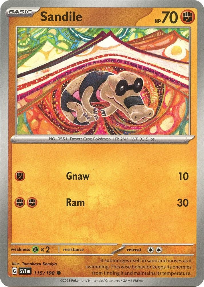 SV01: Scarlet & Violet Base Set (SVI) - Sandile - 115/198 (#115/198, Common) ()