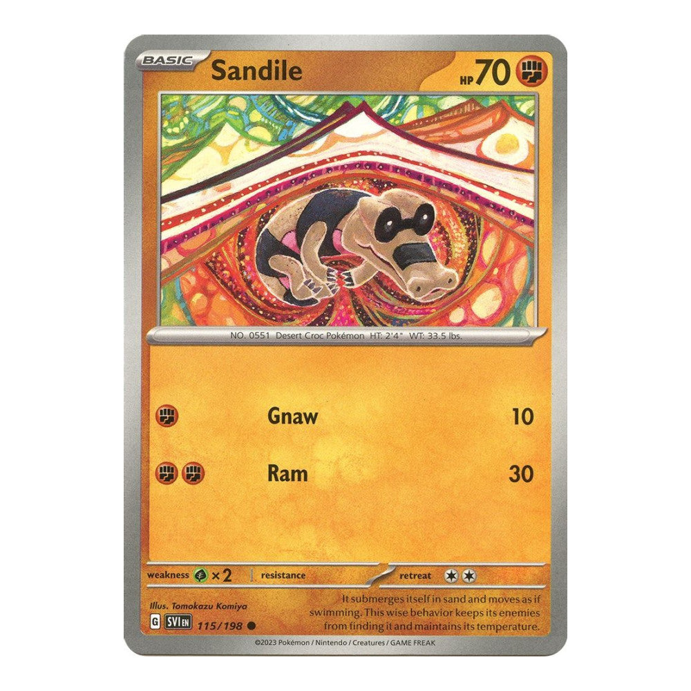 SV01: Scarlet & Violet Base Set (SVI) - Sandile 115 198 (#115/198) (Near Mint)