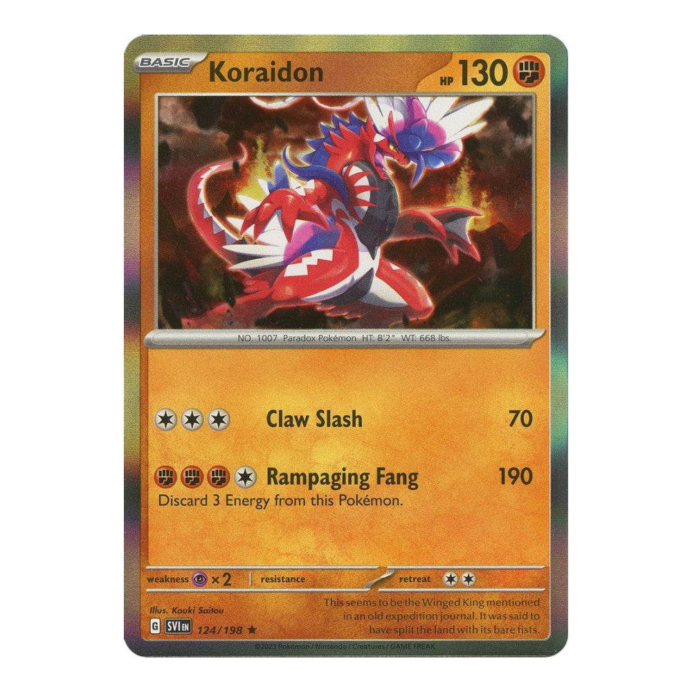 SV01: Scarlet & Violet Base Set (SVI) - Koraidon (#124/198) (Near Mint)
