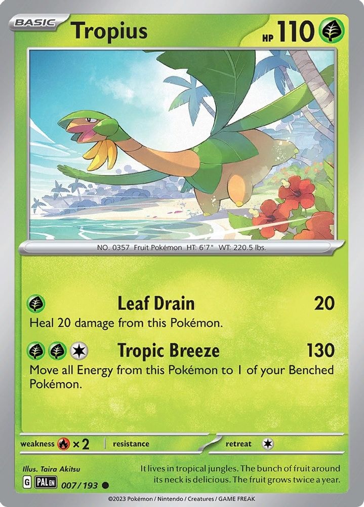 SV02: Paldea Evolved (PAL) - Tropius - 007/193 (#007/193, Common) ()