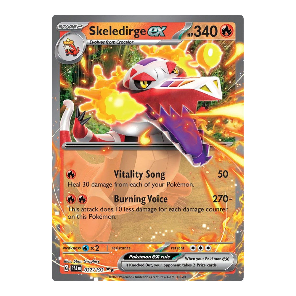 SV02: Paldea Evolved (PAL) - Skeledirge ex - 037/193 (#037/193) (Near Mint)