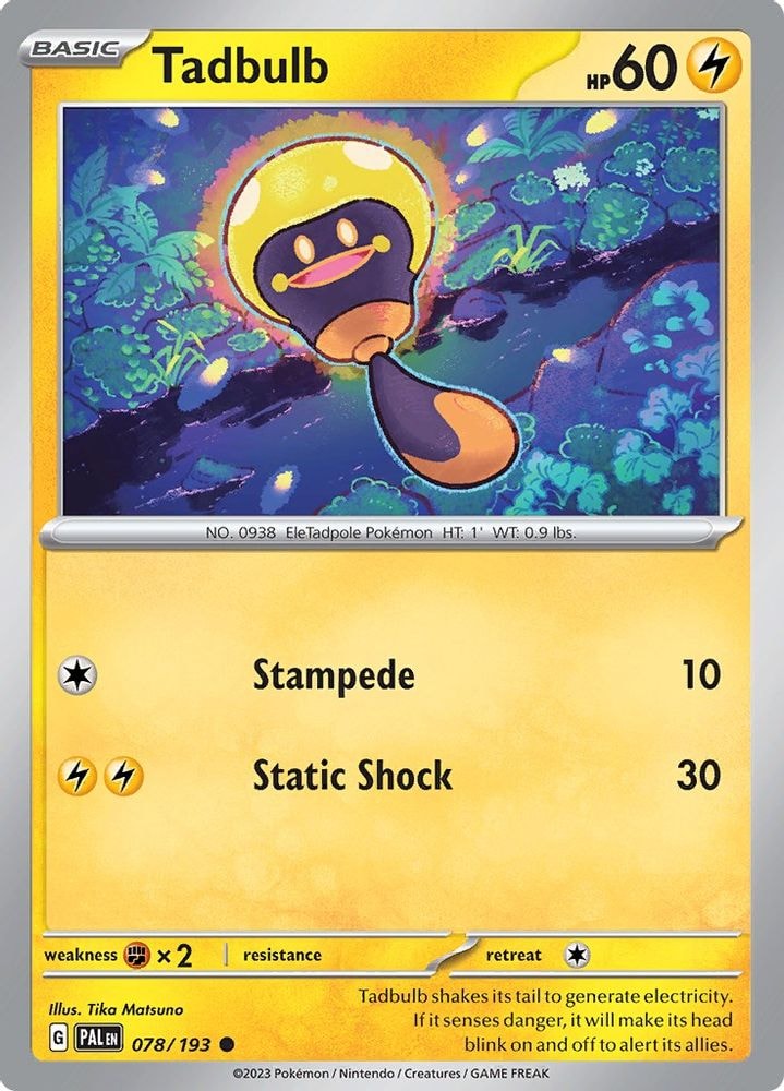 SV02: Paldea Evolved (PAL) - Tadbulb - 078/193 (#078/193, Common) ()