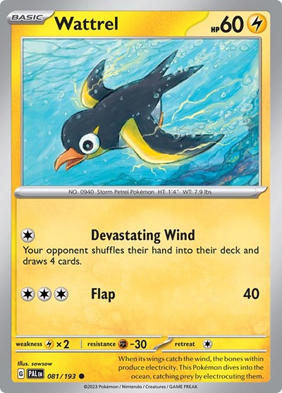 SV02: Paldea Evolved (PAL) - Wattrel - 081/193 (#081/193, Common) ()