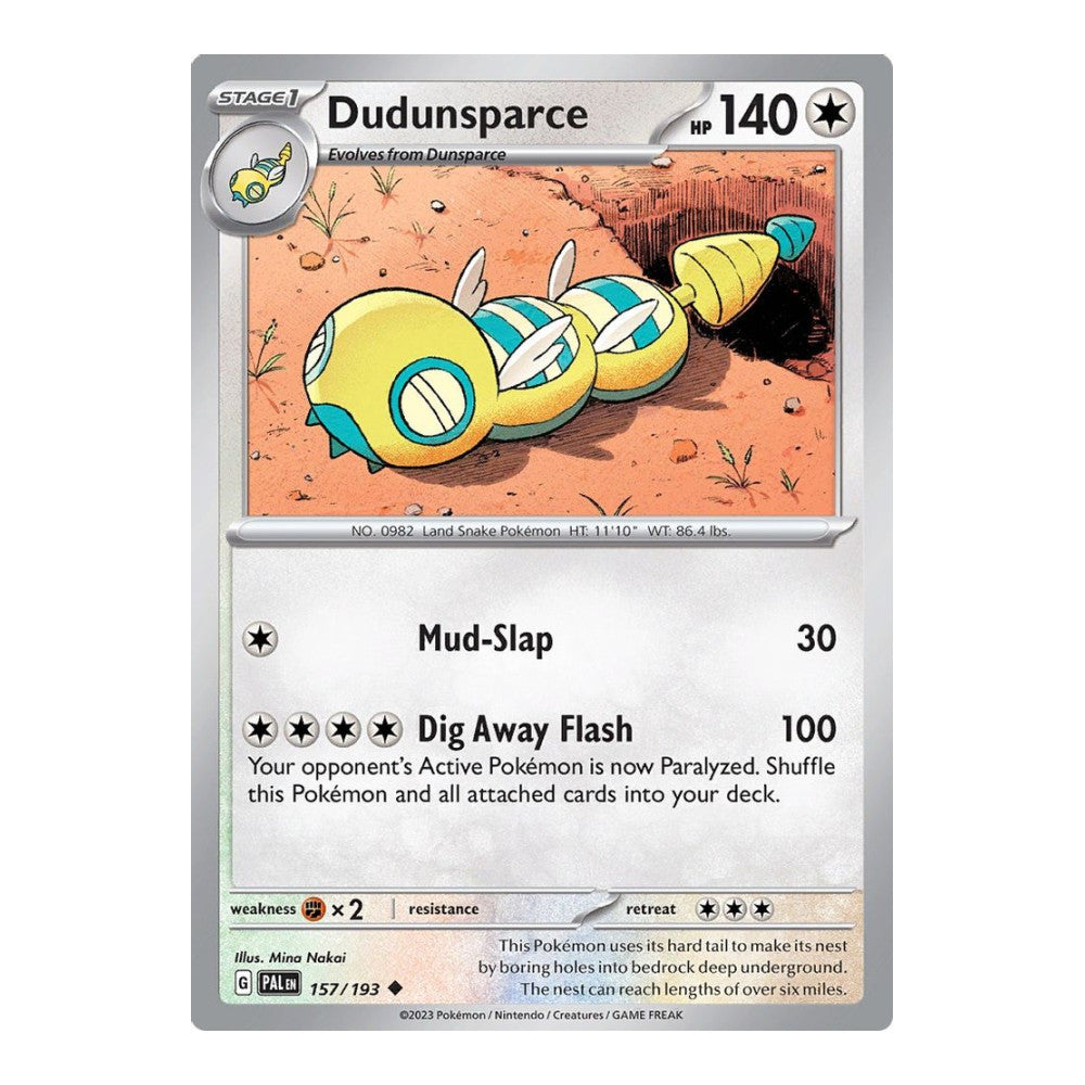 SV02: Paldea Evolved (PAL) - Dudunsparce (#157/193) (Near Mint)