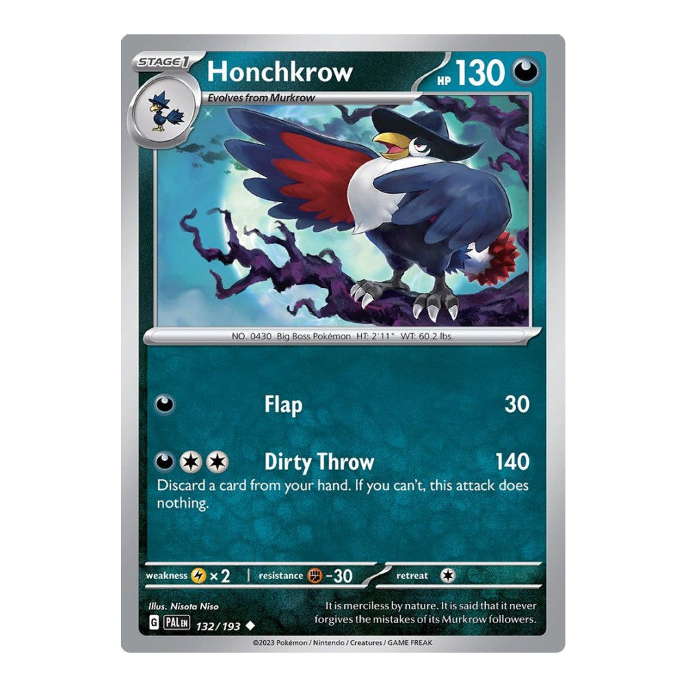 SV02: Paldea Evolved (PAL) - Honchkrow (#132/193) (Near Mint)