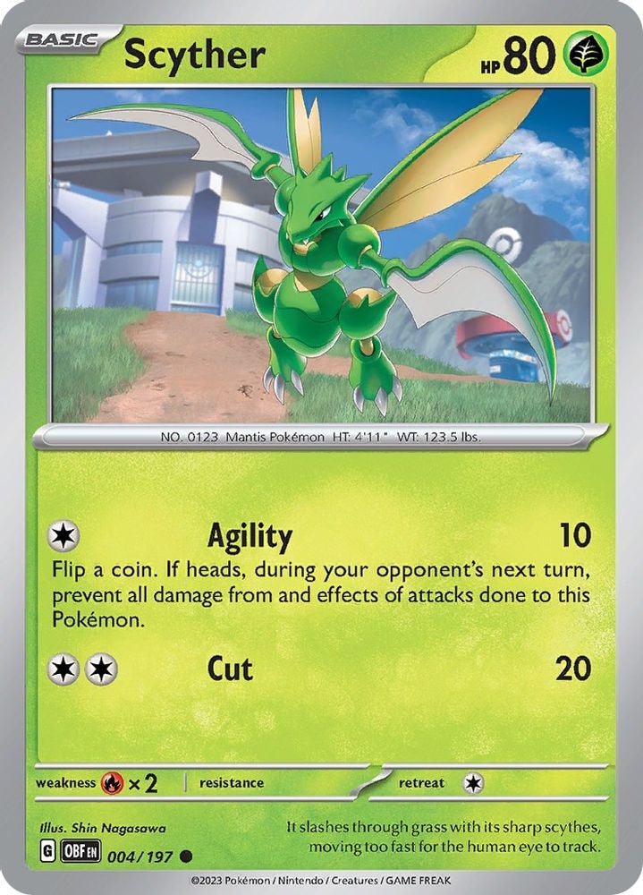 SV03: Obsidian Flames (OBF) - Scyther (#004/197, Common)