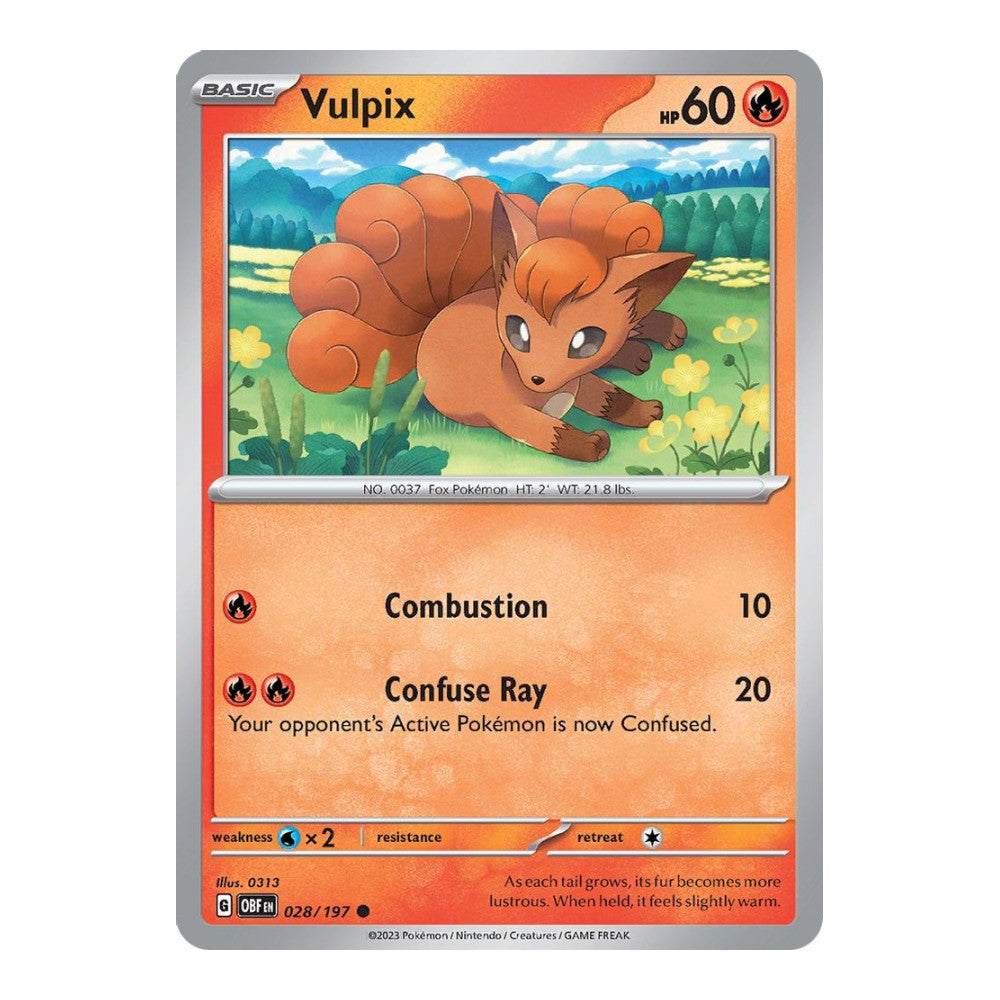 SV03: Obsidian Flames (OBF) - Vulpix (#028/197)