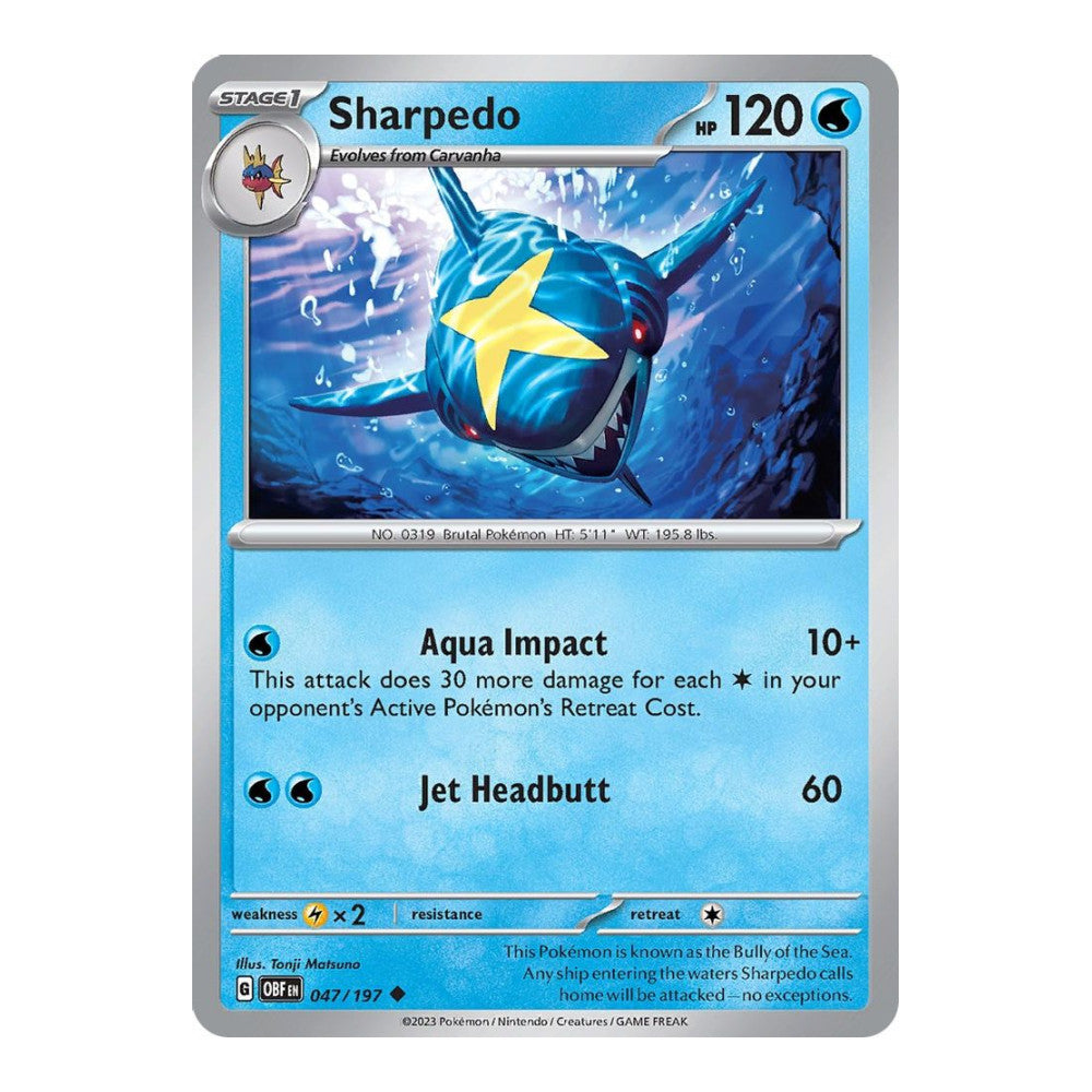 SV03: Obsidian Flames (OBF) - Sharpedo (#047/197) (Near Mint)