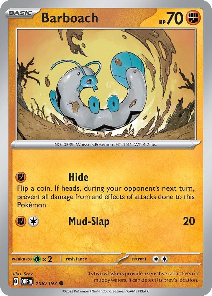 SV03: Obsidian Flames (OBF) - Barboach (#108/197, Common) ()