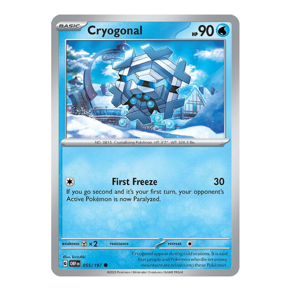 SV03: Obsidian Flames (OBF) - Cryogonal (#055/197) (Near Mint)