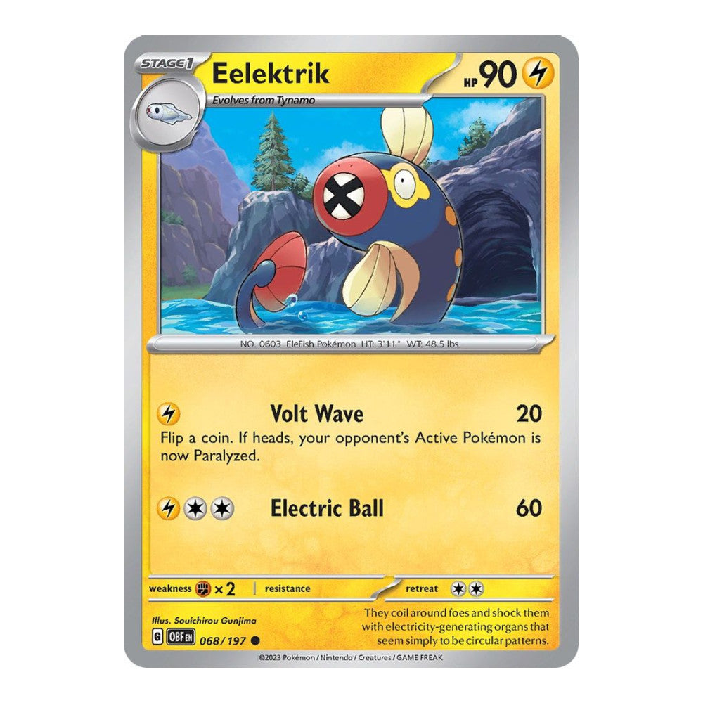 SV03: Obsidian Flames (OBF) - Eelektrik (#068/197) (Near Mint)