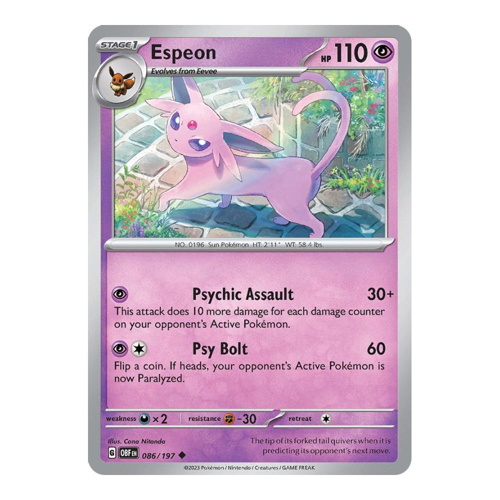 SV03: Obsidian Flames (OBF) - Espeon (#086/197) (Near Mint)