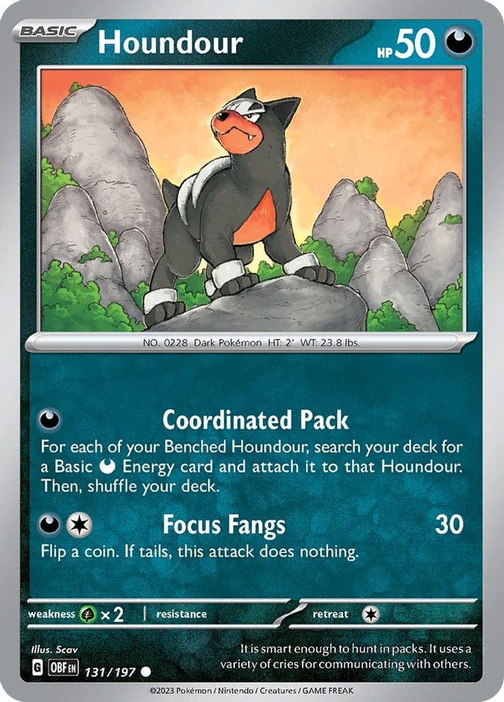 SV03: Obsidian Flames (OBF) - Houndour - 131/197 (#131/197, Common) ()